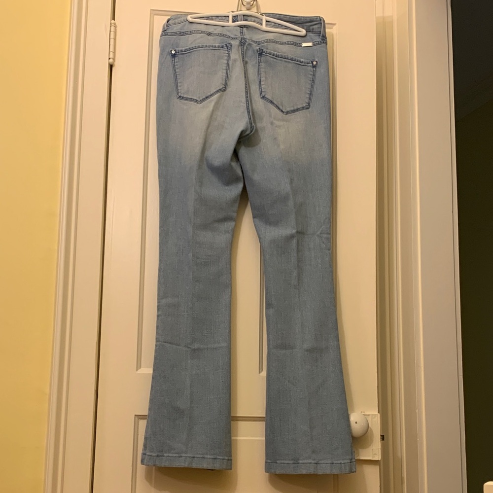 INC International Concepts Light Blue Flare Jeans